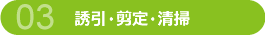 誘引・剪定・清掃 つる植物など、植物によっては成長が早く、他の植物の生育を阻害する場合があります。 阻害された植物は枯れてしまったり、弱ったりするため剪定やお手入れが必要な場合もあります。 また、水周り（排水・防水）のつまりや漏れなどを防ぐため、定期的な清掃が必要です。
